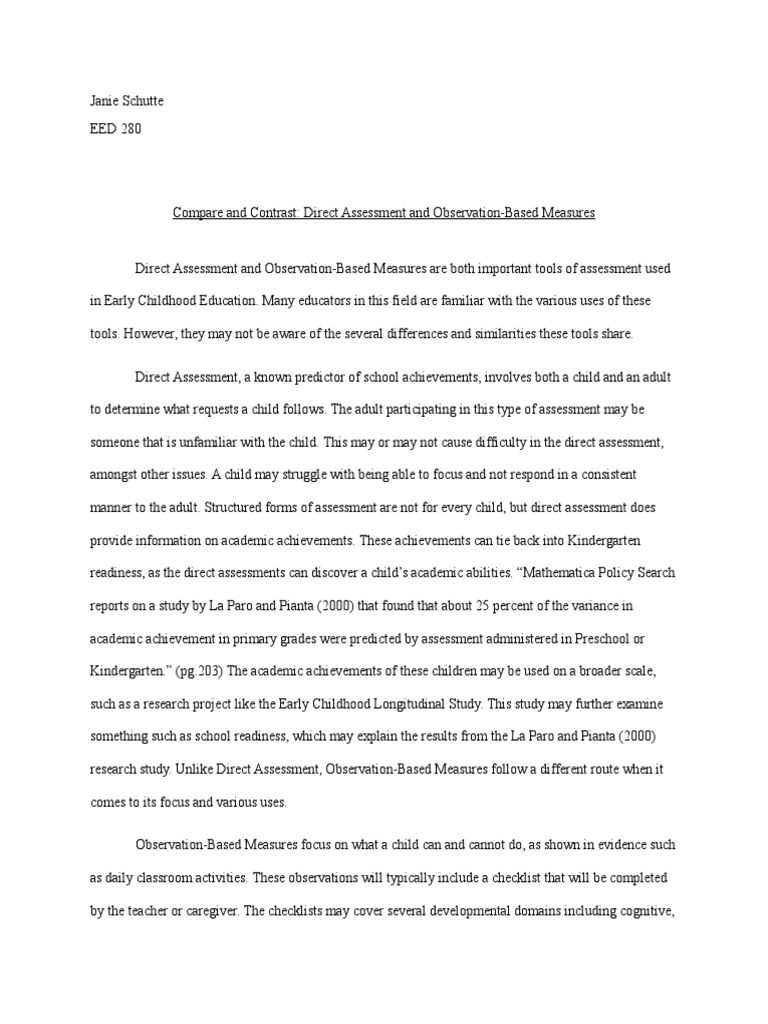 need of assessment Classroom assessment essay